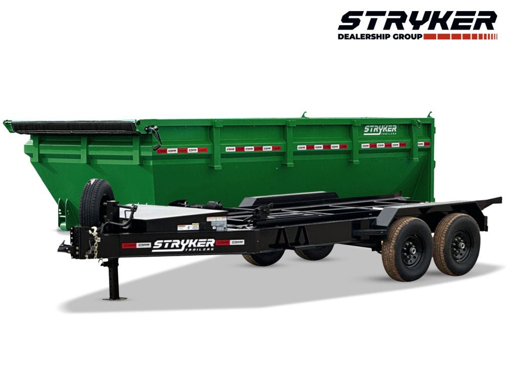 Stryker 16' BP Roll off Bundle (2) 7k Axles + 1 Bin w/ 4' Walls 2549-E - Stryker Dealership Group