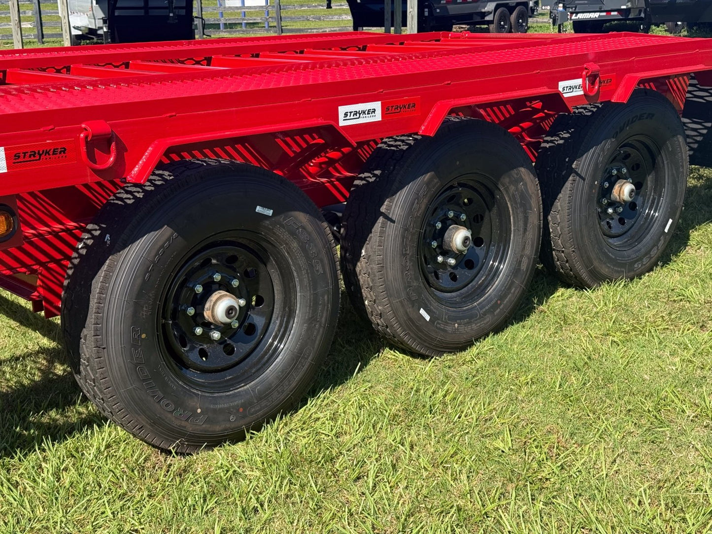 Stryker 44' Mesh Deck Truck and Van Trailer (3) 7k Axles 14ply Tires w/winch - Stryker Dealership Group