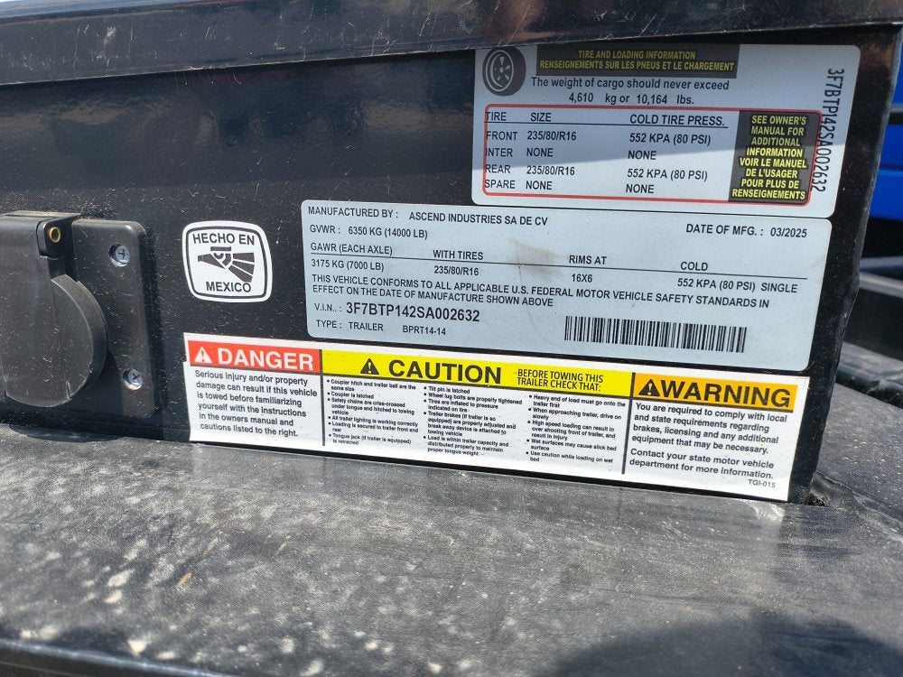 Stryker 14' BP Roll Off Bundle (2) 7k Axles - Roll Off Base Trailer/RO 14' Bumper Pull - Stryker Dealership Group