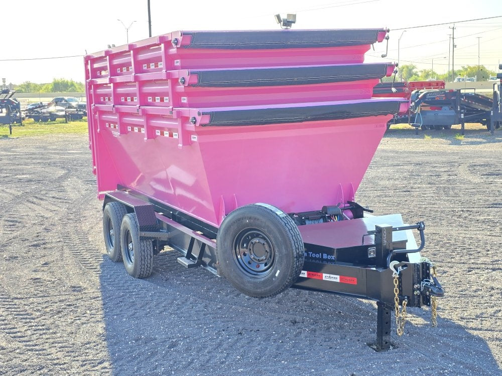 Stryker 14' BP Roll Off Bundle (2) 7k Axles + 2 Bins w/ 4' Walls - Roll Off Base Trailer/RO 14' Bumper Pull - Stryker Dealership Group