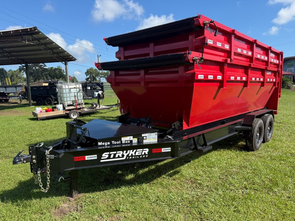 Stryker 16' BP Roll Off Bundle (2) 7k Axles + 2 Bins w/ 4' Walls - Roll Off Packages/RO 16' Bumper Pull - Stryker Dealership Group