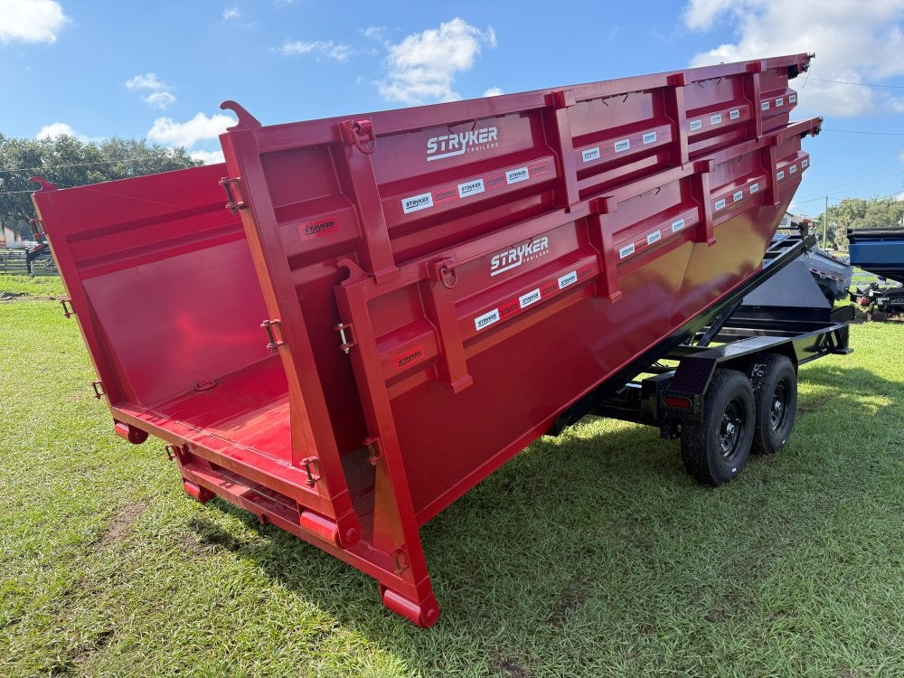Stryker 16' BP Roll Off Bundle (2) 7k Axles + 2 Bins w/ 4' Walls - Roll Off Packages/RO 16' Bumper Pull - Stryker Dealership Group