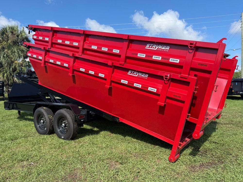 Stryker 16' BP Roll Off Bundle (2) 7k Axles + 2 Bins w/ 4' Walls - Roll Off Packages/RO 16' Bumper Pull - Stryker Dealership Group