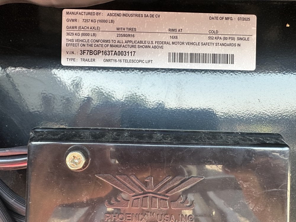 Stryker 16' GN Roll Off Base (2) 8K Axles - Roll Off Base Trailer/RO 16' Gooseneck - Stryker Dealership Group