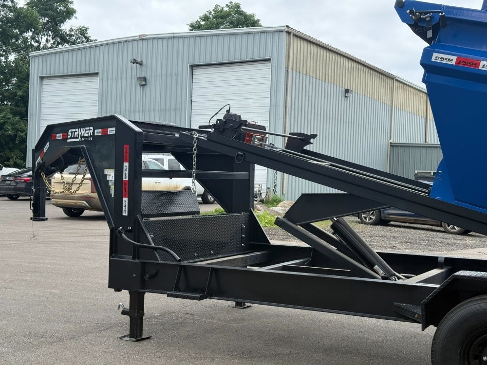 Stryker 16' GN Roll Off Bundle (2) 7k Axles + 2 Bins w/ 4' Walls - Roll Off Base Trailer/RO 16' Gooseneck - Stryker Dealership Group