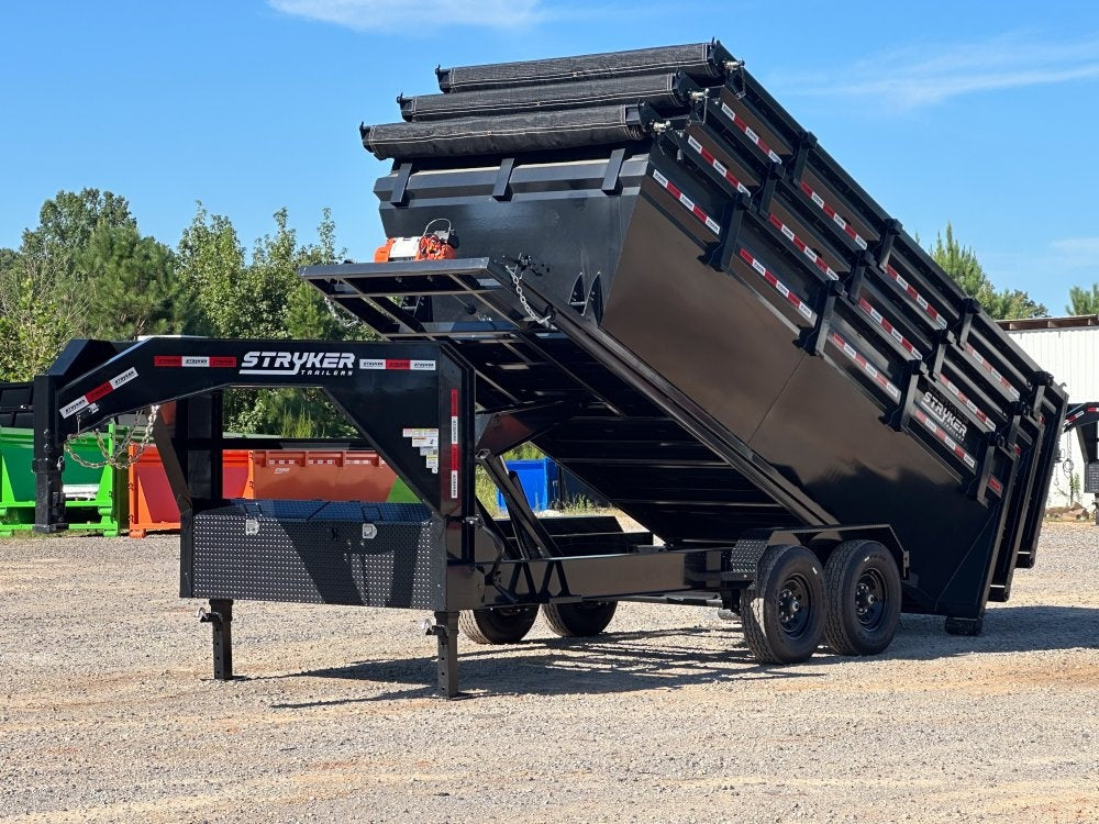 Stryker 16' GN Roll Off Bundle (2) 7k Axles + 2 Bins w/ 4' Walls - Roll Off Packages/RO 16' Gooseneck - Stryker Dealership Group