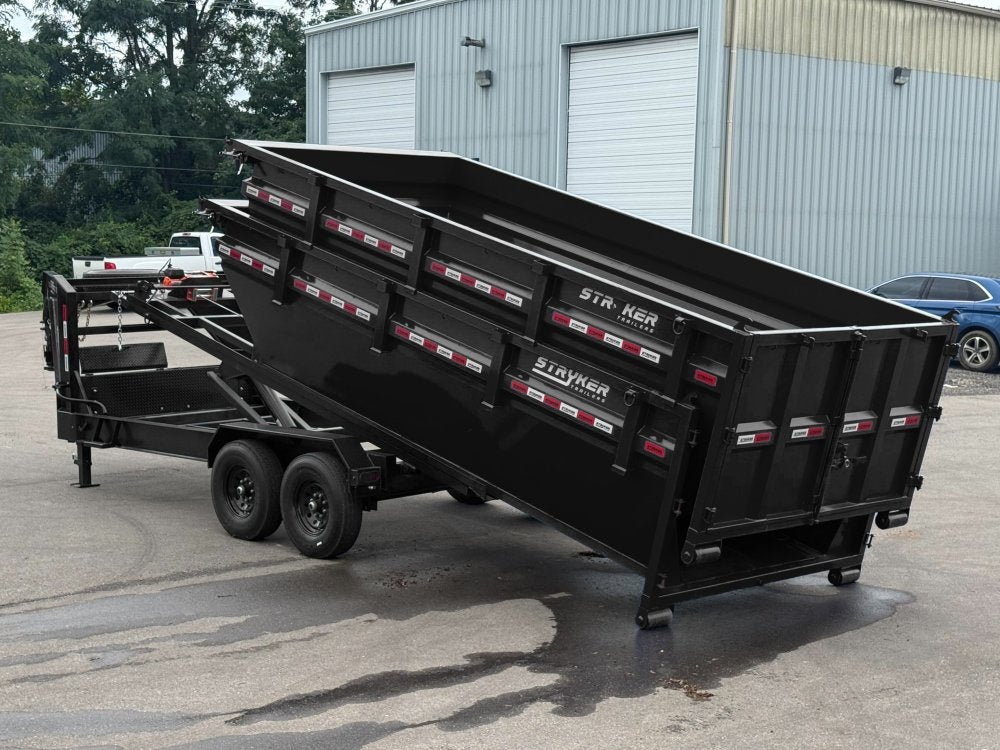 Stryker 16' GN Roll off Bundle (2) 7k Axles + 2 Bins w/ 4' Walls - Roll Off Packages/RO 16' Gooseneck - Stryker Dealership Group