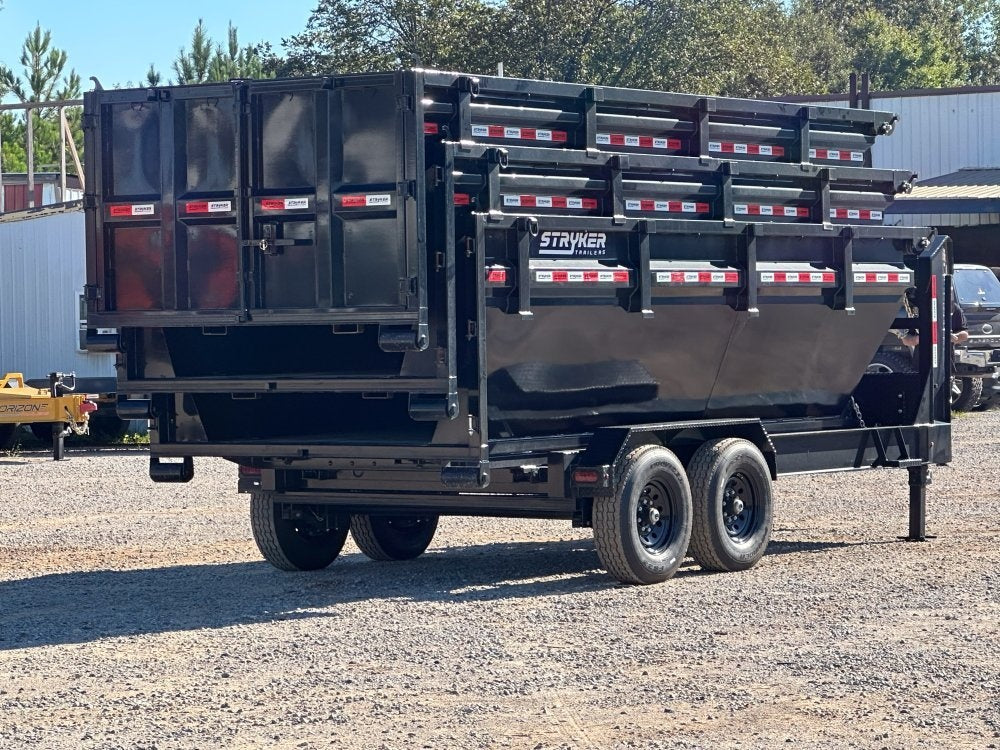 Stryker 16' GN Roll off Bundle (2) 7k Axles + 3 Bins w/ 4' Walls - Roll Off Packages/RO 16' Gooseneck - Stryker Dealership Group