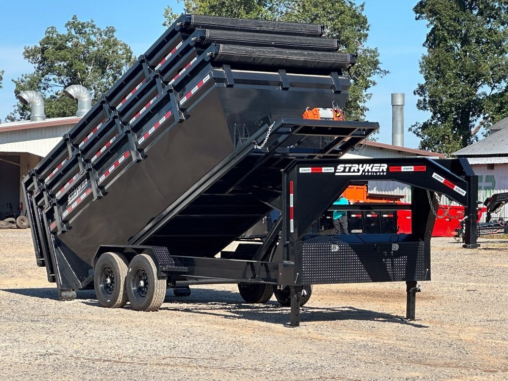 Stryker 16' GN Roll off Bundle (2) 7k Axles + 3 Bins w/ 4' Walls - Roll Off Packages/RO 16' Gooseneck - Stryker Dealership Group