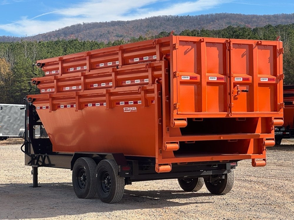 Stryker 16' GN Roll off Bundle (2) 7k Axles + 3 Bins w/ 4' Walls - Roll Off Packages/RO 16' Gooseneck - Stryker Dealership Group