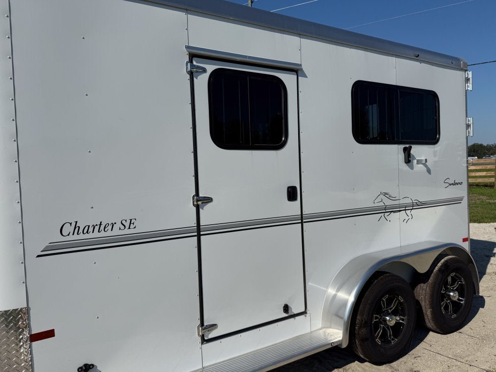 Sundowner 2 Horse Charter SE - White - (2) 3500lb Axles KC2674 - Stryker Dealership Group