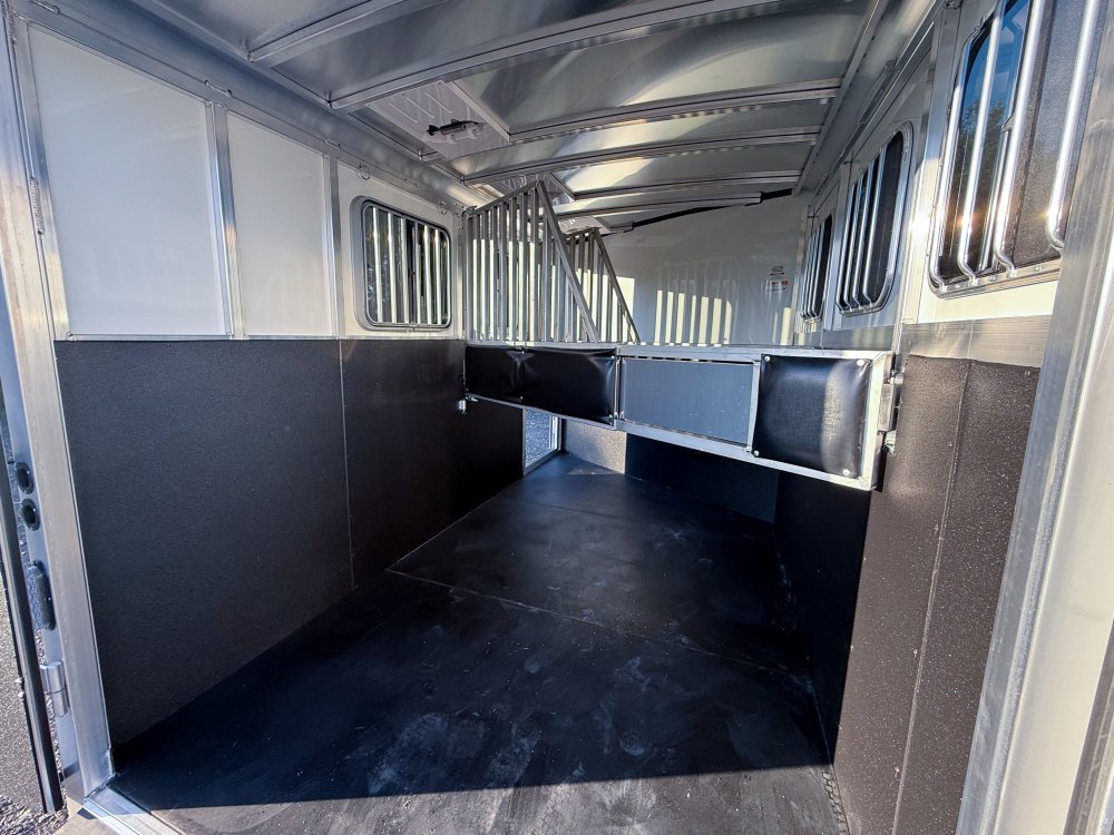 Sundowner Super Tack 3 Horse w/ Large Tack Room and Water Tank - White (2) 5,200lb Axles KC1359 - Stryker Dealership Group