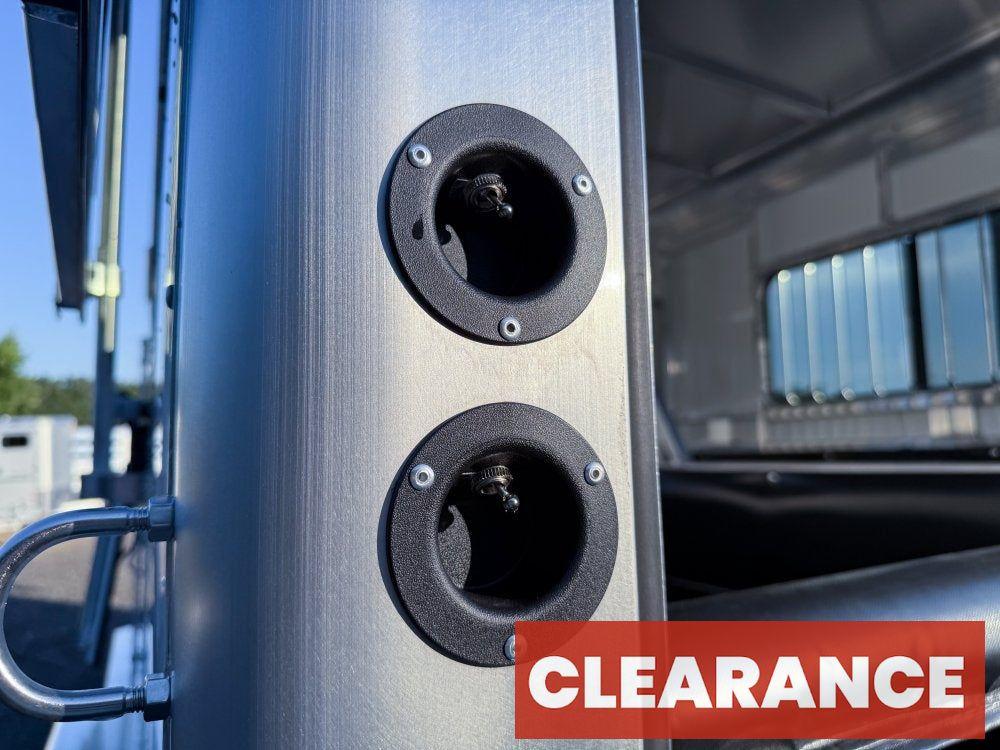 Sundowner Charter SE 2+1 Gooseneck Straight Load - White w/Stainless Nose (2) 5,200lb Axles - Side R - 2 Horse - Horse Trailers - Stryker Dealership Group