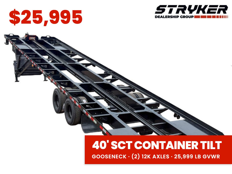 40' Stryker SCT Gooseneck Container Tilt Trailers - (2) 12K Axles 004764