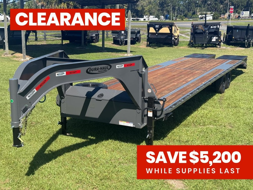 35' DKO Gooseneck Deckover 30' + 5' Mega Ramps (2) 7K Axles 11422