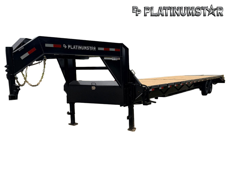 40' DP Platinum Star Gooseneck Trailer Mega Ramps (2) 7k Axles 002372