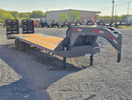 32' DKO Gooseneck Deckover 27' + 5' Mega Ramps (2) 12K Axles 11354