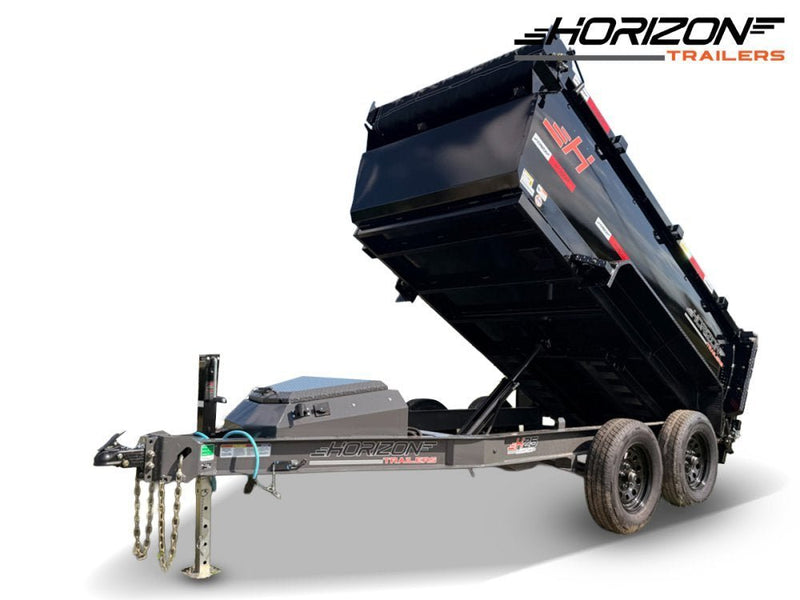 10' Horizon HZ5 Bumper Pull Dump Trailer 36" Side Walls - (2) 3.5K Axles 016519 - Stryker Dealership Group