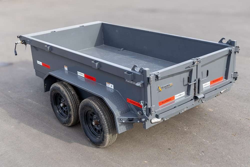 10' SDX Dump Trailer 5' Wide 22" Sides 7k GVWR Spreader Gate Ramps Tarp Kit 112970 - Stryker Dealership Group