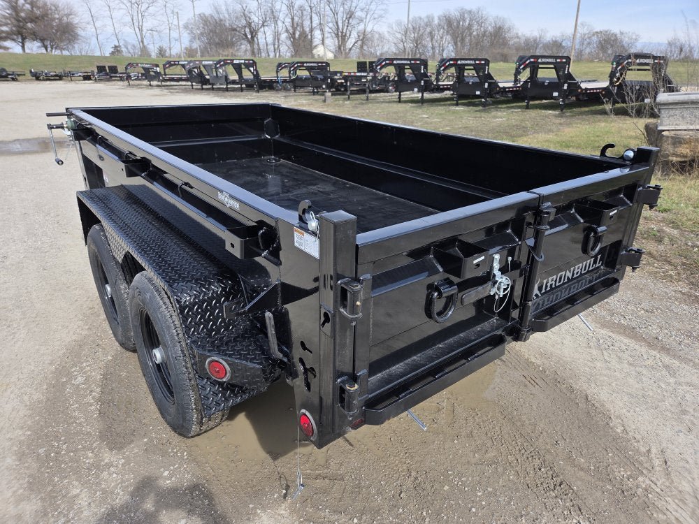 10' x 60" Iron Bull DTB Bumper Pull Dump Trailer 18" Side Walls - (2) 5200 lb Axles 104801 - Stryker Dealership Group