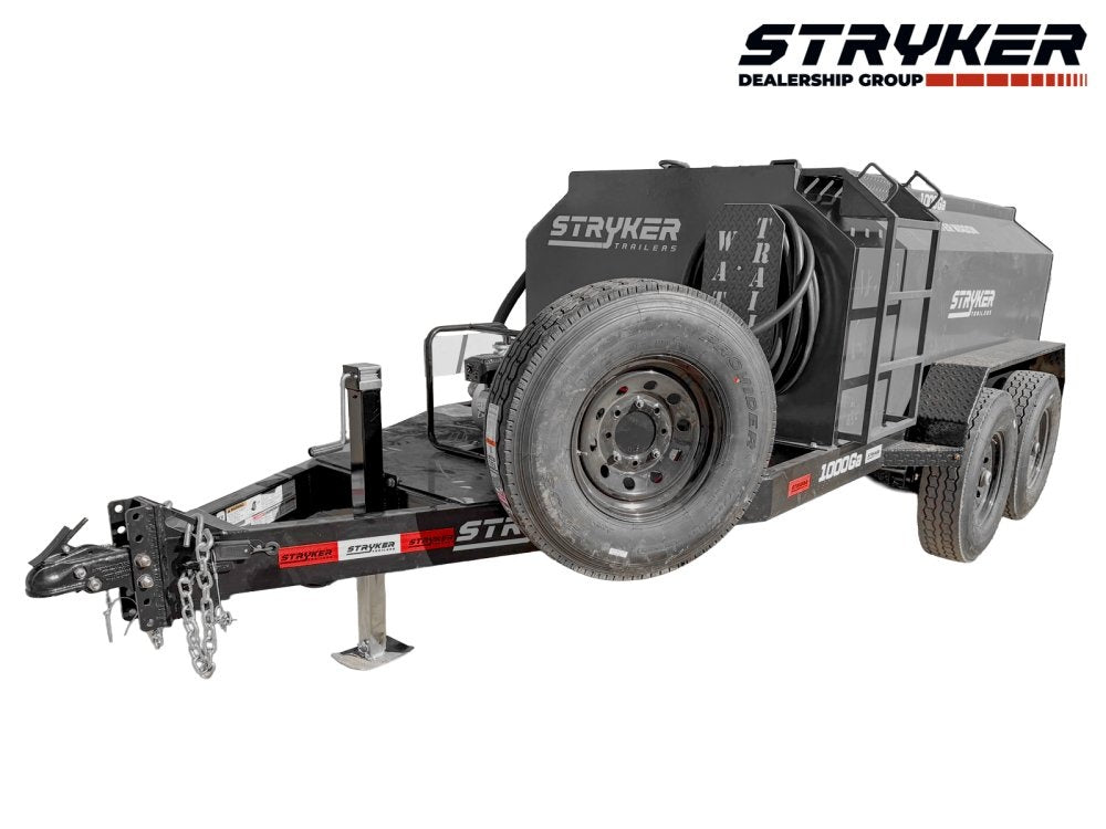 1000 Gallon Water Tank Trailer with Pump and Hose 003732 - Stryker Dealership Group