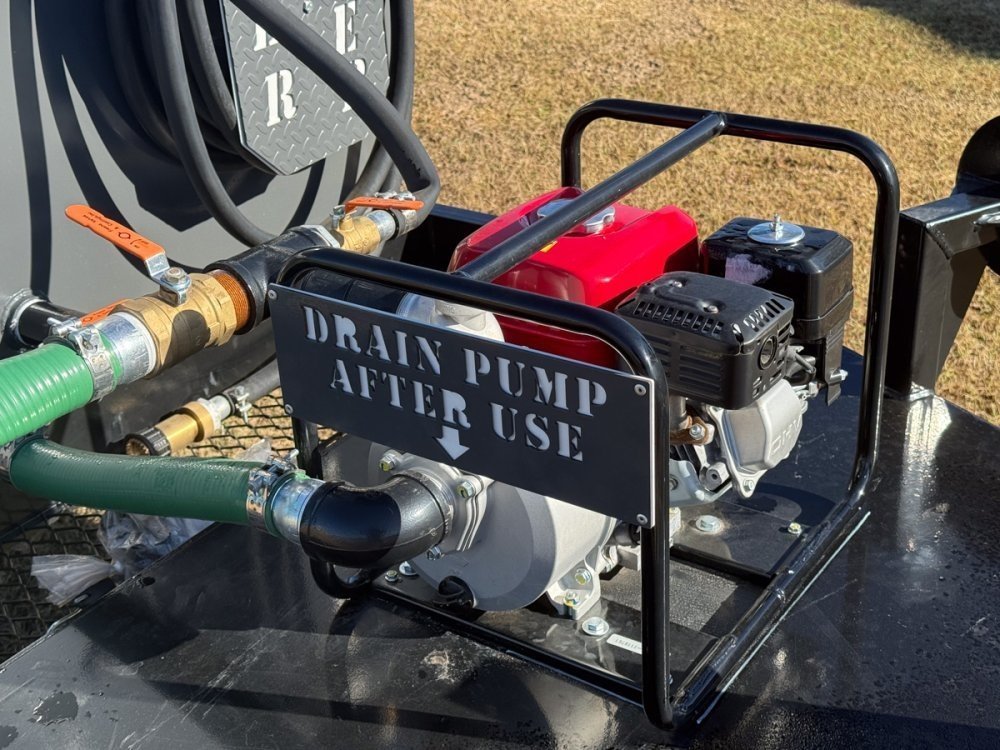 1000 Gallon Water Tank Trailer with Pump and Hose 004575 - Stryker Dealership Group