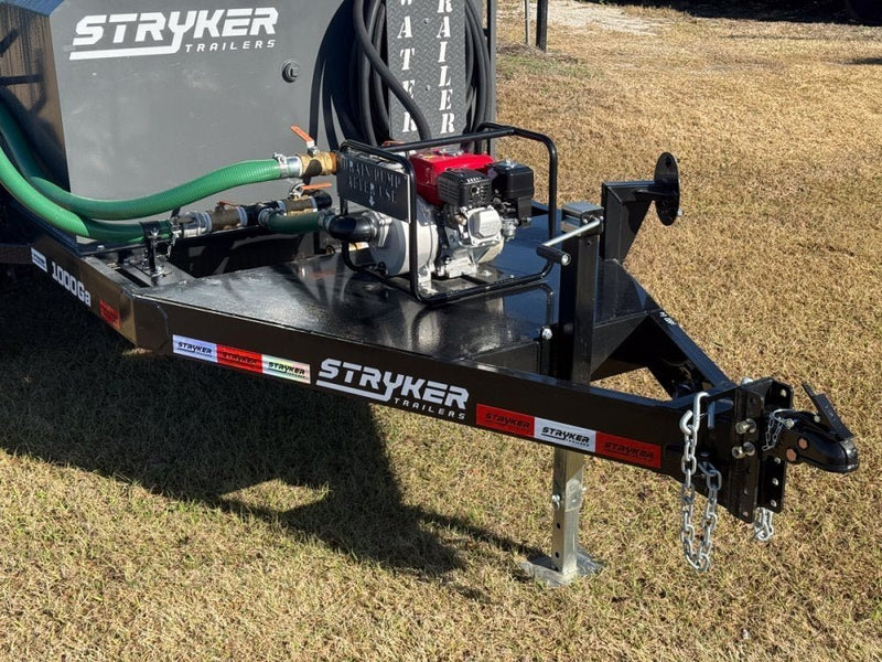 1000 Gallon Water Tank Trailer with Pump and Hose 004575 - Stryker Dealership Group