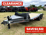 18' EHZ BP Equipment Trailer 2 - 7k Axles Slide in Ramps Drive Over Fenders 2746