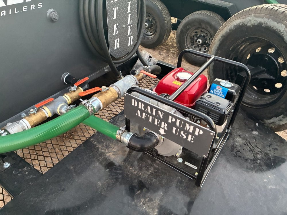 1000 Gallon Water Tank Trailer with Pump and Hose - Water Tank Trailer - Stryker Dealership Group