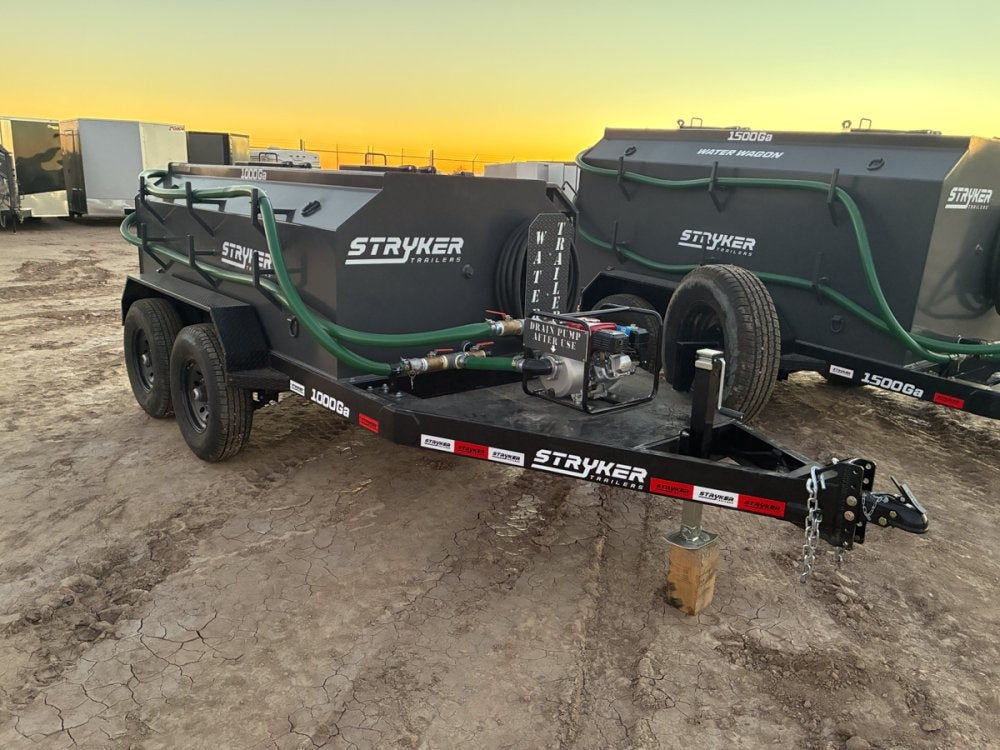 1000 Gallon Water Tank Trailer with Pump and Hose - Water Tank Trailer - Stryker Dealership Group