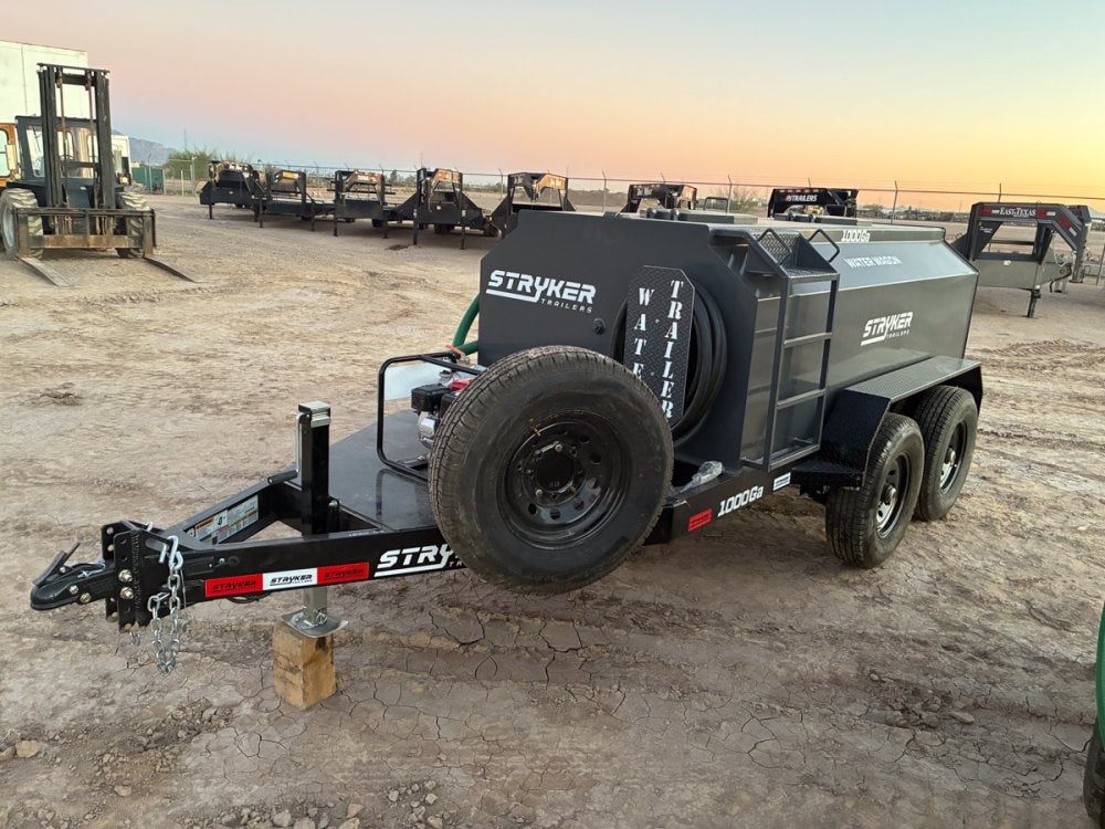 1000 Gallon Water Tank Trailer with Pump and Hose - Water Tank Trailer - Stryker Dealership Group