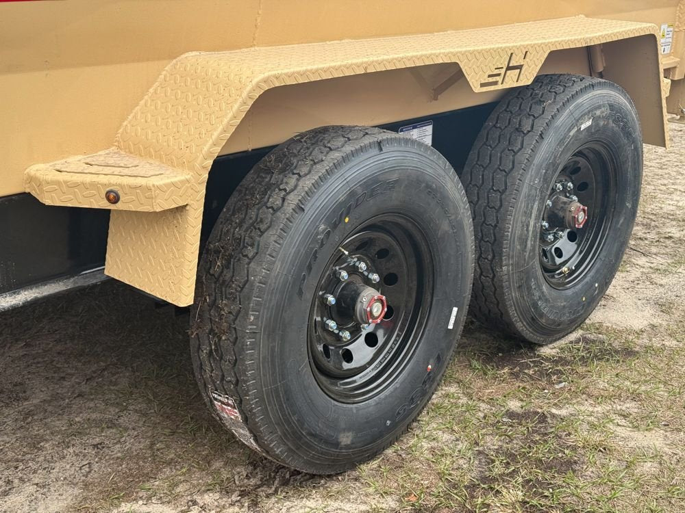 14' HZ7 GN Dump 36" Sides - 8K Axles - 620 Scissor - 14 ply Tires - 2 Speed Jack 7164