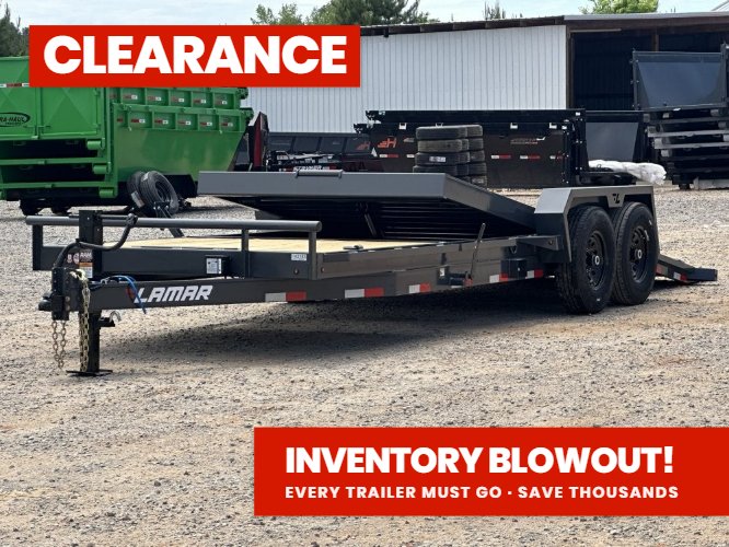 22' Tilt Trailer Lamar (2) 7K Axles 14K GVWR 10K Payload 142183