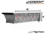 16' EDZ Roll Off Bin 4' Walls - Cloud Gray - #EDZ0006524 6524