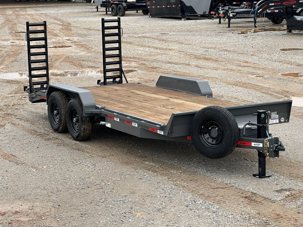 20' ERH Equipment Trailer (2) 7K Axles, Stand Up Ramps 010505