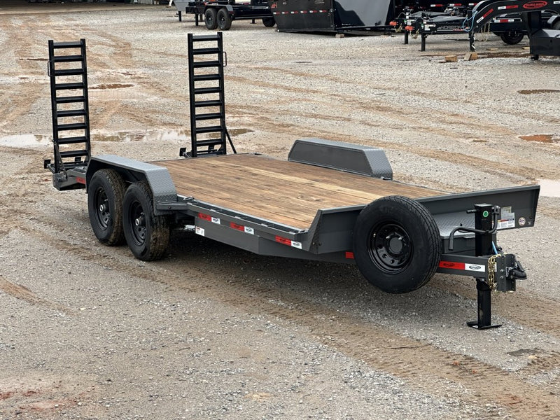 20' ERH Equipment Trailer (2) 7K Axles, Stand Up Ramps 10505