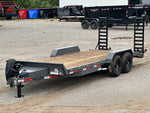 20' ERH Equipment Trailer (2) 7K Axles, Stand Up Ramps 010505