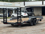 20' ERH Equipment Trailer (2) 7K Axles, Stand Up Ramps 010505