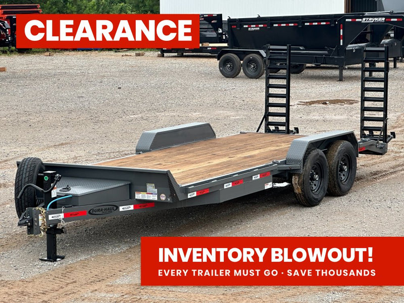 20' ERH Equipment Trailer (2) 7K Axles, Stand Up Ramps 10505