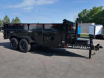 83"x16' Bumper Pull Dump Trailer 36" Sides - 16k GVWR - Telescopic Lift 047577