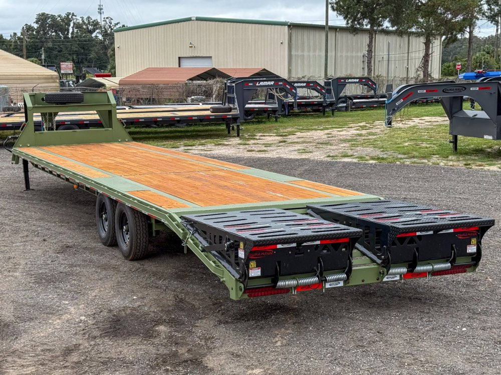 35' DKO Gooseneck Deckover 30'+5' Mega Ramps (2) 8K Axles 010732