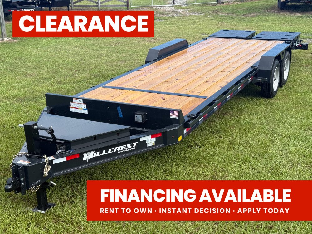24' I-Beam Equipment Trailer Mega Ramps BP - 8k Axles - 17.6k 000049