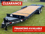 24' I-Beam Equipment Trailer Mega Ramps BP - 8k Axles - 17.6k 000049