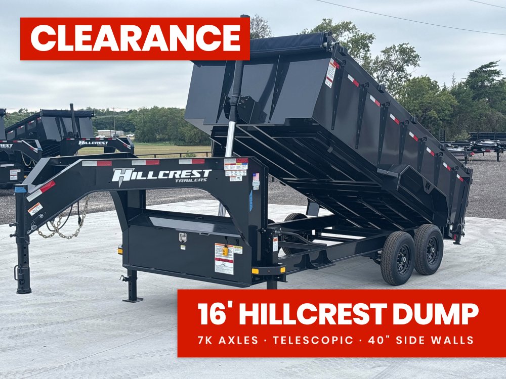 16' Dump Trailer GN 40" Side Walls - Telescopic Lift - 7k Axles 214