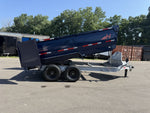 14' LZ7 Dump Trailer 42" Walls - Telescopic Lift - 14K GWVR - Hydraulic Jacks - 3 Way Door - Ramps 10278