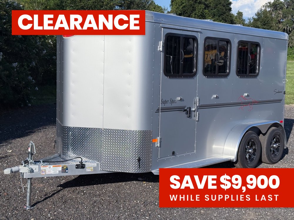 Sundowner 3 Horse Super Sport - Silver - Feed Door and Window KC1518