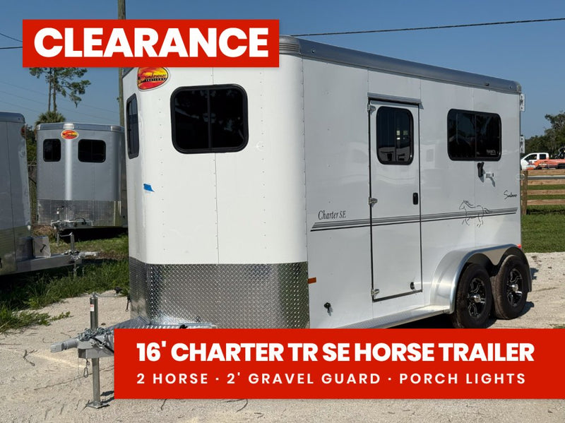 Sundowner 2 Horse Charter SE - White - (2) 3500lb Axles KC2674