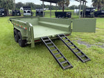12' x 6' Dump Trailer DRM 24" Side Walls (2) 7K Axles Scissor Lift 10093