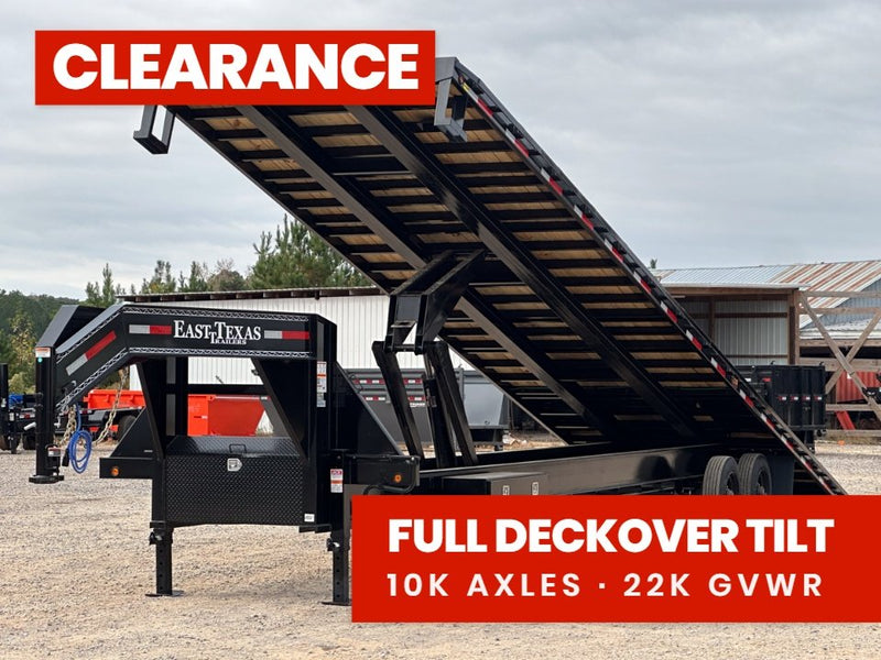 40' Gooseneck Tilt Deckover Trailer - 10k Axles 048081