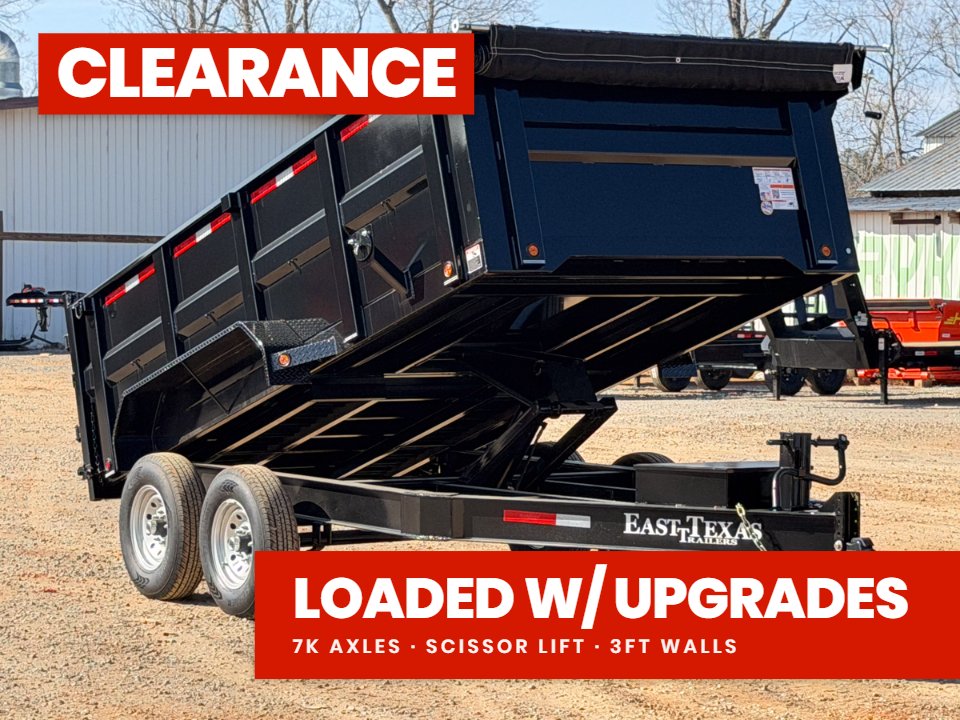 83"x14' Bumper Pull Dump Trailer 36" Sides - 14k GVWR 48612